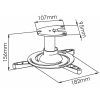 Sbox PM-101 mennyezeti projektor tartó 15kg