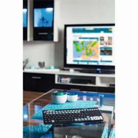   Thomson 132699 ROC3506 4 az 1-ben fekete multimédiás vezeték nélküli érintőpados LG Smart TV billentyűzet