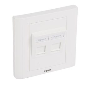   Legrand 632797 2xRJ45 Keystone port fogadására Linkeo süllyesztett szerelvény