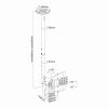 Sbox CPLB-28S 23"-43" VESA 200x200 dönthető, forgatható mennyezeti fali konzol