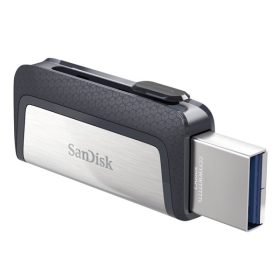   Sandisk 256GB USB3.0/Type-C Dual Drive Fekete-Ezüst (139778) Flash Drive