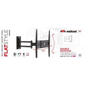   Meliconi FlatStyle FDR400 40"-55" VESA 400x400 dupla karos dönthető, forgatható fali konzol