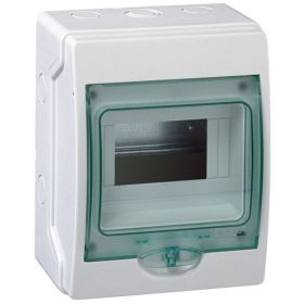   Schneider 13442 Kaedra 1x6 modul/falon kívüli/átlátszó ajtó/szürke mini elosztó