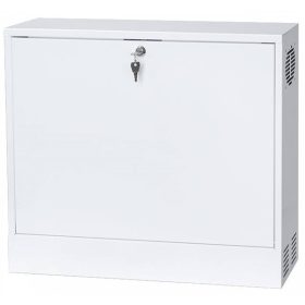   Stalflex CR19-2U-130-W 19" 2U 130 mm mély fehér fém ajtós fém szekrény
