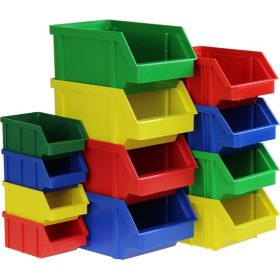   Stalflex BIN-M-R piros színű közepes méretű tárolódoboz
