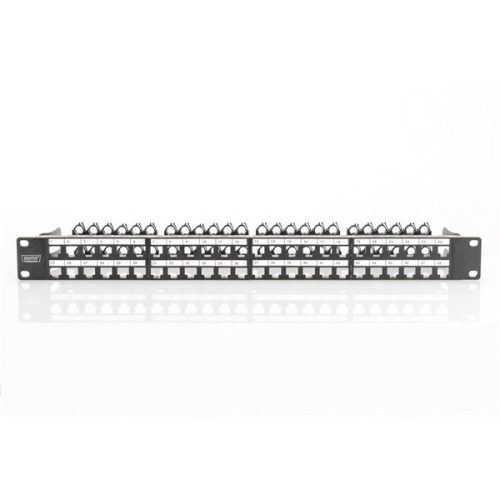 DIGITUS 19" 1U 48port fekete moduláris üres patch panel