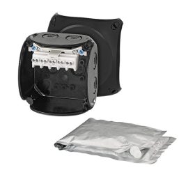   Hensel WP 0202 B kiöntőmasszával fekete vízálló kábelösszekötő doboz