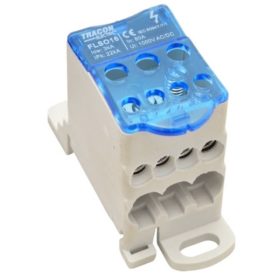   Tracon FLSO16 3×16(16)mm2 / 4×10(6)mm2/ 1000VAC/DC/ 80A nyitható fedéllel fővezetéki leágazó sorkapocs