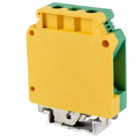   Tracon TSKA35JD 24 db/csomag 6-35mm2/ 150A csavaros/ sínre/ zöld/sárga védővezető ipari sorozatkapocs