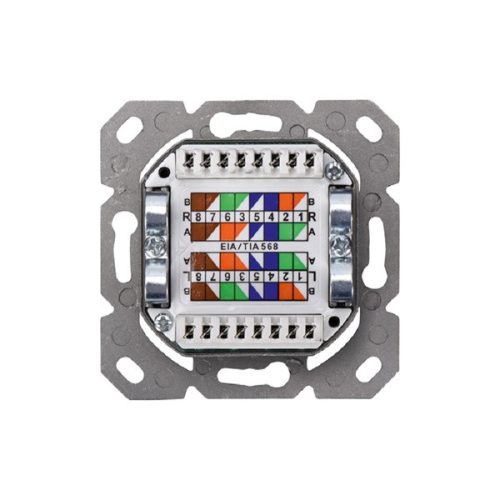 DIGITUS DN-9008-1 Cat.6A Class EA 2x RJ45 süllyesztett fali aljzat