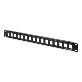   DIGITUS 19" 1U 16port fekete moduláris üres Patch Panel