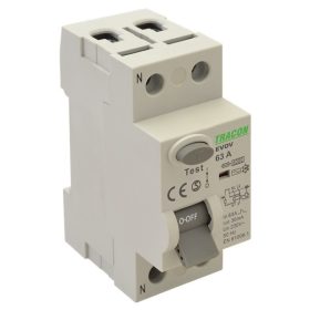   Tracon EVOV2P2503 2 pólusú 25A 30mA 6kA A áram-védőkapcsoló