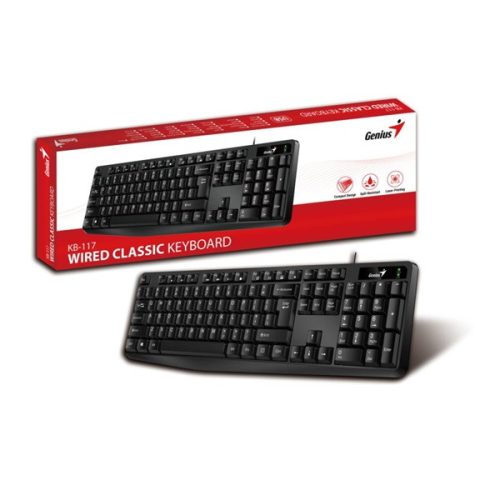 Genius KB-117 HUN USB fekete billentyűzet