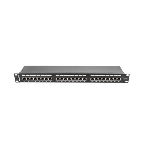 Lanberg PPS6-1024-B 19" 1U 24port Cat.6 FTP árnyékolt fekete patch panel