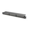 Lanberg PPS6-1024-B 19" 1U 24port Cat.6 FTP árnyékolt fekete patch panel