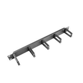   Lanberg AK-1202-B 19" 1U fekete műanyag gyűrűs fém kábelrendező