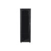 Lanberg FF01-8042-12B 19" 42U SZÉL:800mm MÉLY:1000mm MAG:2047mm lapraszerelt üvegajtós fekete rack szekrény