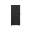 Lanberg FF01-8042-12B 19" 42U SZÉL:800mm MÉLY:1000mm MAG:2047mm lapraszerelt üvegajtós fekete rack szekrény
