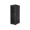 Lanberg FF01-8042-23BL 19" 42U SZÉL:800mm MÉLY:1000mm MAG:2097mm lapraszerelt LCD hálós fémajtós fekete rack szekrény