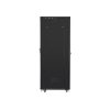 Lanberg FF01-8042-23BL 19" 42U SZÉL:800mm MÉLY:1000mm MAG:2097mm lapraszerelt LCD hálós fémajtós fekete rack szekrény