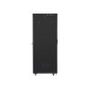 Lanberg FF01-8042-23BL 19" 42U SZÉL:800mm MÉLY:1000mm MAG:2097mm lapraszerelt LCD hálós fémajtós fekete rack szekrény