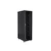 Lanberg FF01-8242-12B 19" 42U SZÉL:800mm MÉLY:1200mm MAG:2047mm lapraszerelt üvegajtós fekete rack szekrény