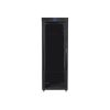 Lanberg FF01-8842-12BL 19" 42U SZÉL:800mm MÉLY:800mm MAG:2097mm LCD lapraszerelt üvegajtós fekete rack szekrény