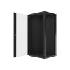 Lanberg WF01-6627-10B 19" 27U SZÉL:600mm MÉLY:600mm MAG:1307mm lapraszerelt üvegajtós fekete fali rack szekrény