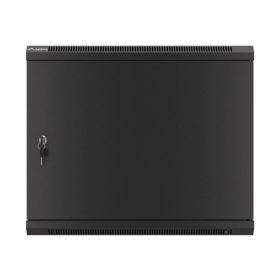   Lanberg WF01-6409-00B 19" 9U SZÉL:600mm MÉLY:450mm MAG:512mm lapraszerelt fémajtós fekete fali rack szekrény