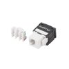 Lanberg KSU6-2000 Cat.6 UTP 180°-os szerszám nélkül szerelhető árnyékolatlan RJ45 Keystone jack