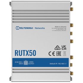   Teltonika RUTX50 4xGbE LAN 2xminiSIM 5G Dual Band Vezeték nélküli Gigabit ipari router