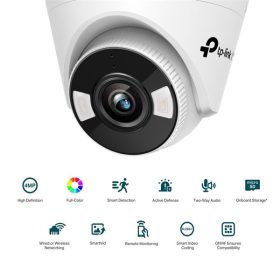   TP-Link VIGI C440-W /4MP/4mm/beltéri/H265/IR30m/SD/Smart Detection/kétirányú hang/Full-Color IP wifi turret kamera