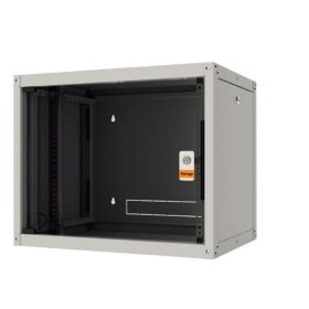   Legrand EVO9U6045P Evoline+ 19" 9U 600x450mm levehető oldallapos üvegajtós egyrészes fali rack szekrény