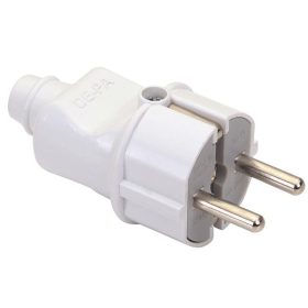   Anco 321723 16A 250V fehér földelt dugó középső bevezetéssel