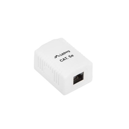 Lanberg OU5-0001-W Cat.5e UTP 1xRJ45 szimpla árnyékolatlan fali aljzat