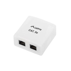  Lanberg OU5-0002-W Cat.5e UTP 2xRJ45 dupla árnyékolatlan fali aljzat