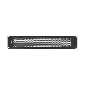   Lanberg AK-1412-B 19" 2U fekete fém hálós/perforált vakpanel