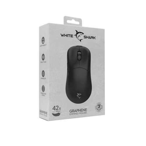 White Shark GRAPHENE WS GM-5014B 6200dpi fekete gamer egér