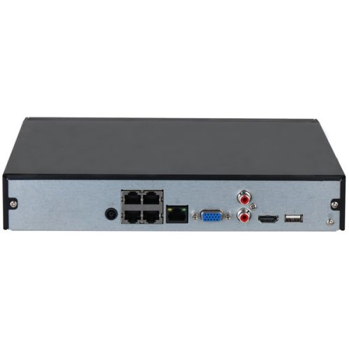 Dahua NVR2104HS-P-4KS3 4 csatorna/H265+/80Mbps rögzítés/1x SATA/4x PoE hálózati rögzítő (NVR)