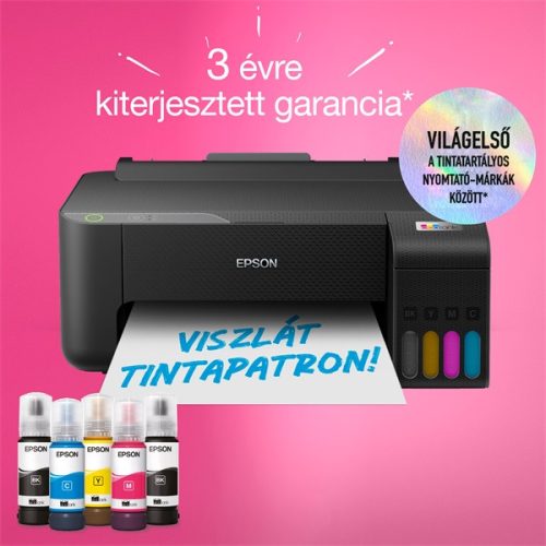 Epson EcoTank L1230 színes nyomtató USB, 8100/6500 oldal tinta a dobozban