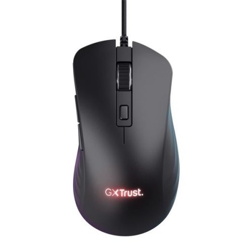 Trust GXT924 Ybar+ vezetékes fekete gamer egér