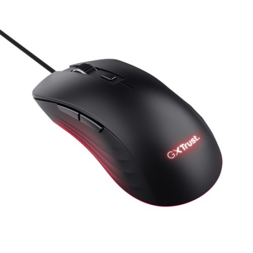 Trust GXT924 Ybar+ vezetékes fekete gamer egér