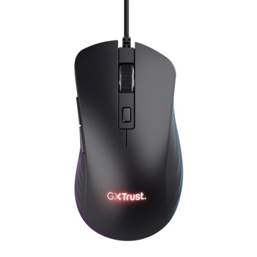 Trust GXT924 Ybar+ vezetékes fekete gamer egér