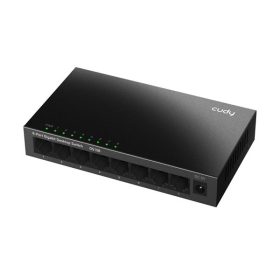   CUDY GS108 8 portos Gigabit, VLAN/Extend mód, fém ház, fekete asztali Switch