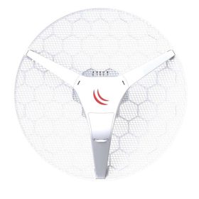   MikroTik RBLHG5kit 1x10/100 LAN port 2x2 5GHz 24.5 dBi 25fokos integrált rádió CPE/antenna 3db/csomag