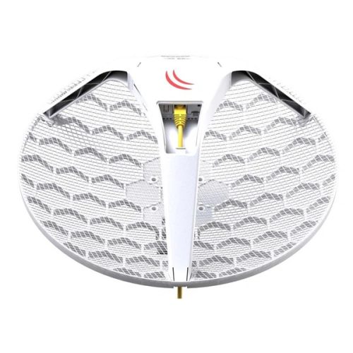 MikroTik RBLHG5kit 1x10/100 LAN port 2x2 5GHz 24.5 dBi 25fokos integrált rádió CPE/antenna 3db/csomag