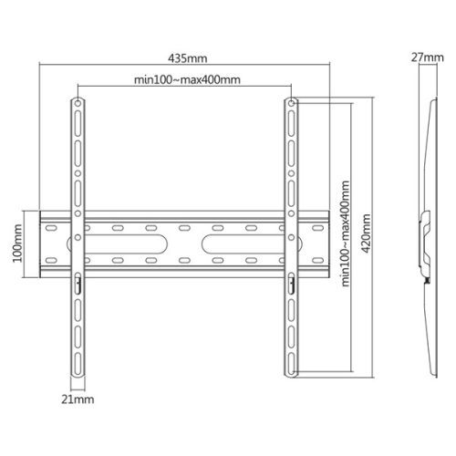 Sbox PLB-2544F-2 32" - 70" fix fali TV konzol