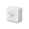 DIGITUS DN-9006-N Cat.6 Modulo50 dupla falon kívüli aljzat 2xRJ45 árnyékolt csatlakozóval