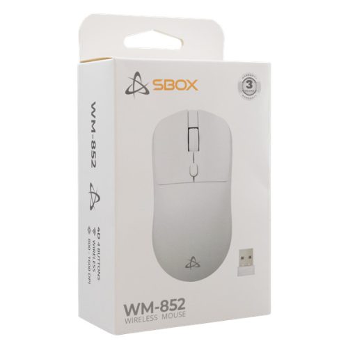 Sbox WM-852W 4D 2,4GHz fehér vezeték nélküli optikai egér