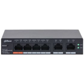   Dahua CS4006-4ET2ET-60 4x10/100 Mbps PoE + 2x10/100 Mbps uplink/60W/Cloud Managed PoE Switch
